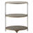 Oval Shaped Metal 3-Tier Shelf Antique-1355687398