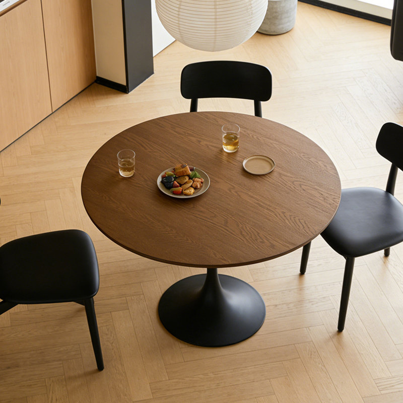 Table de salle à manger moderne en bois de frêne, H 29,53 po x L 39,37 po x l 39,37 po