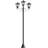 72" Triple-Head Solar Lamp Post Light Outdoor with Auto Dusk-to-Dawn Sensor