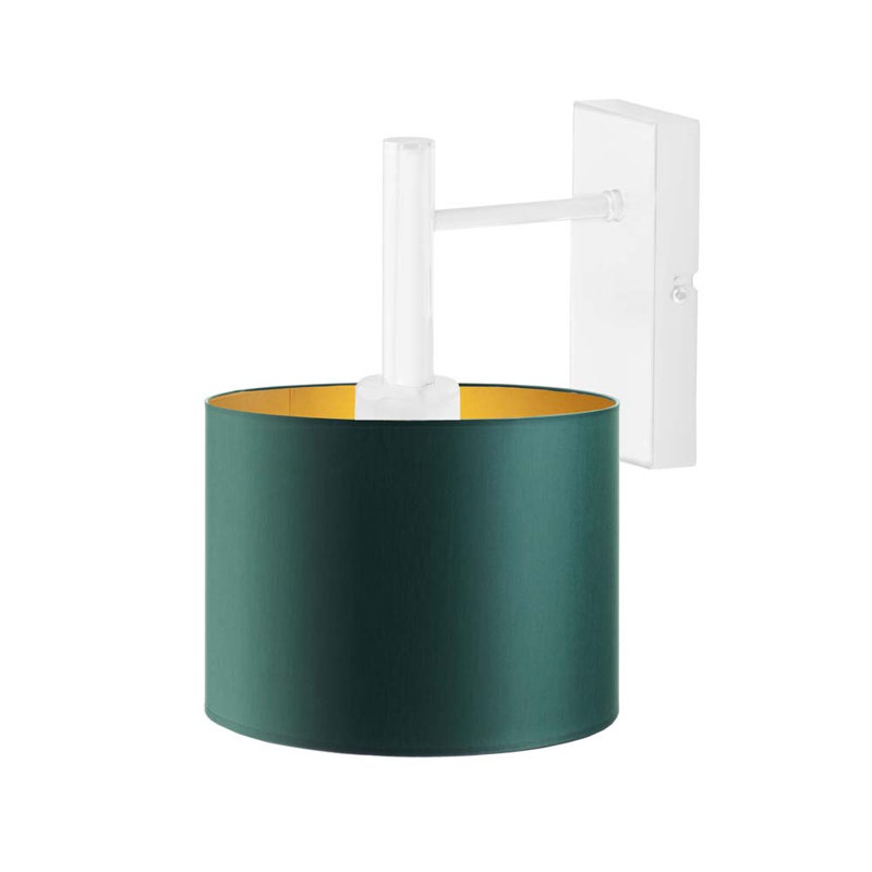 Kraig Steel Armed Sconce, Green, White