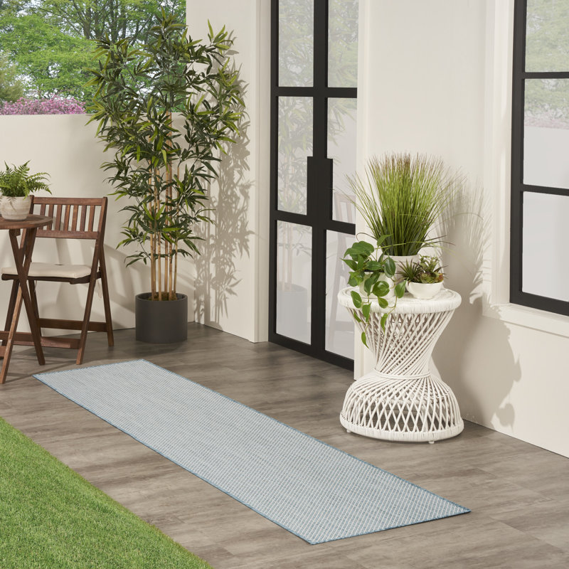 Tapis ivoire intérieur / extérieur Mcdade, Tapis de couloir 2 pi x 6 pi