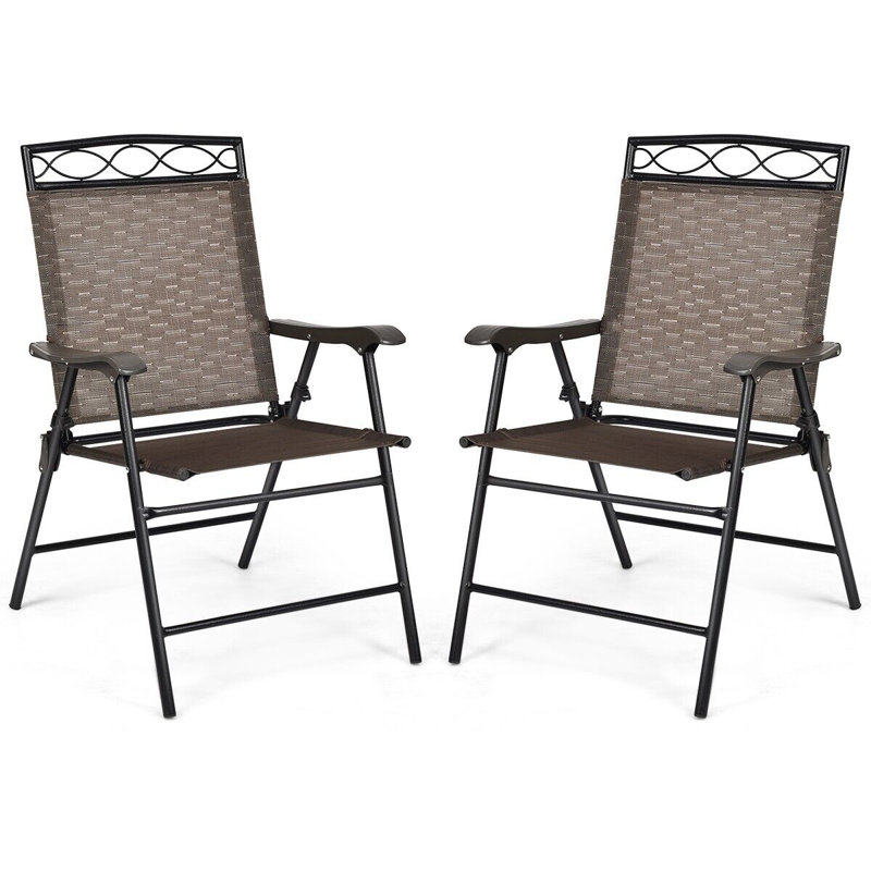 Dicha Fabric Patio Folding Chair Folding Chair Set