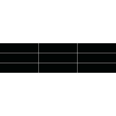 Itona Tile 2'' x 8'' Semi-Gloss Ceramic Tile in Black