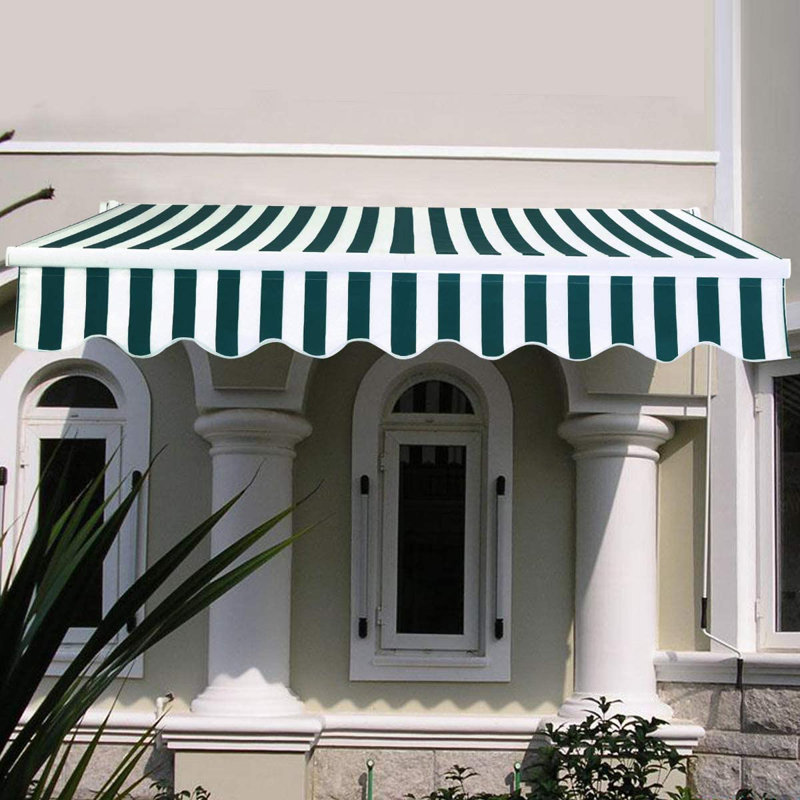 Dakota Fields 250cm W x 200cm D Retractable Patio Awning, Green