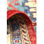Tapis rouge / ivoire / bleu clair Heriz One-of-a-Kind 8 pi x 9 pi 9 po Heriz