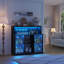 Wine Cabinet with RGB Lighting, Charging Station, 4 Removable Wine Racks (Exclude Refrigerator)-222118040