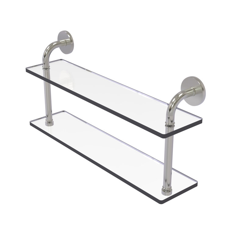 Tioga 2 Piece with Towel Bar, Satin Nickel, 11"H x 22"W x 5"D