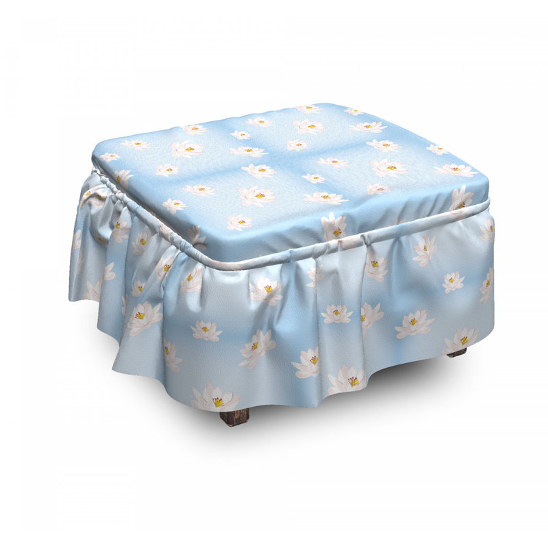 Housse pour repose-pieds lily d’eau dessinée