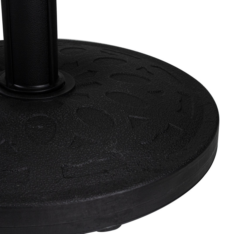 18" Black Round Concrete Resin Patio Umbrella Base