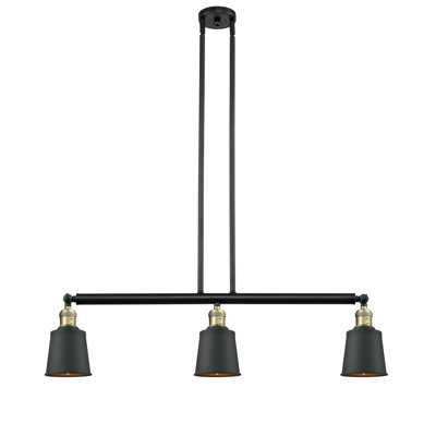 Luminaire suspendu linéaire à 3 lumières pour îlot de cuisine Shauna