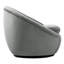 Chaise d'appoint pivotante en velours avec base en métal