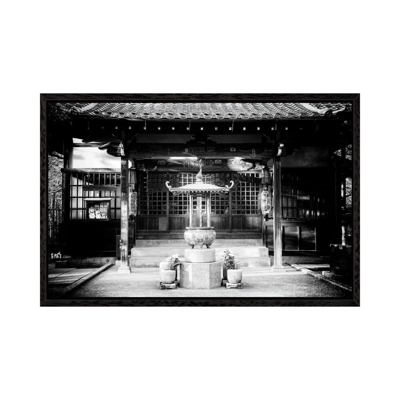 Gotokuji Temple by Philippe Hugonnard - Floater Frame Print on Canvas, Black Framed