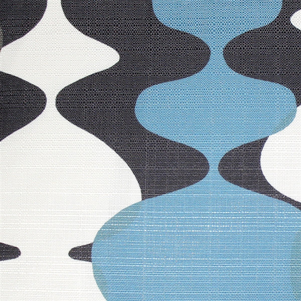 Coussin intérieur / extérieur Lava Lamp, Gris anthracite / bleu