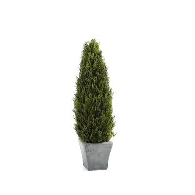 Topiaire de cyprès artificiel en pot