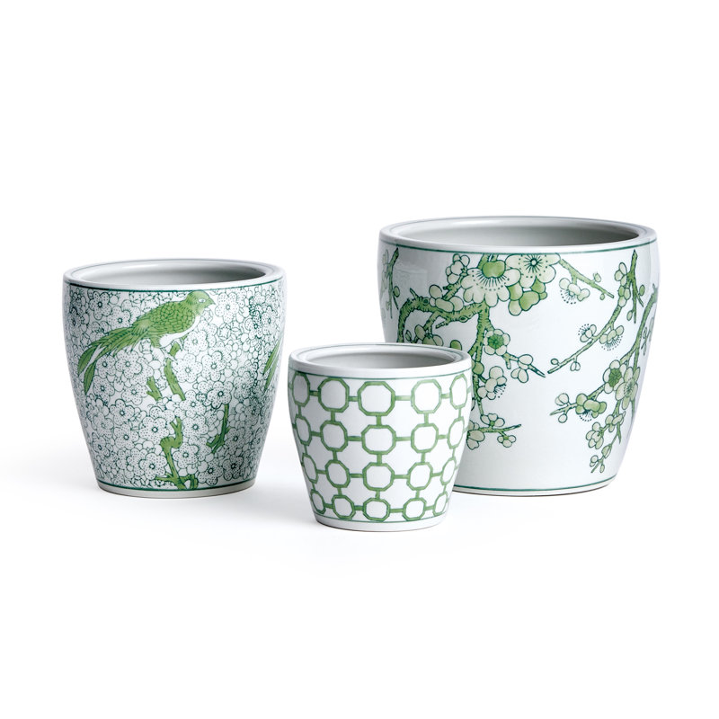 POTS À FLEURS IMPÉRIAUX, ENSEMBLE DE 3