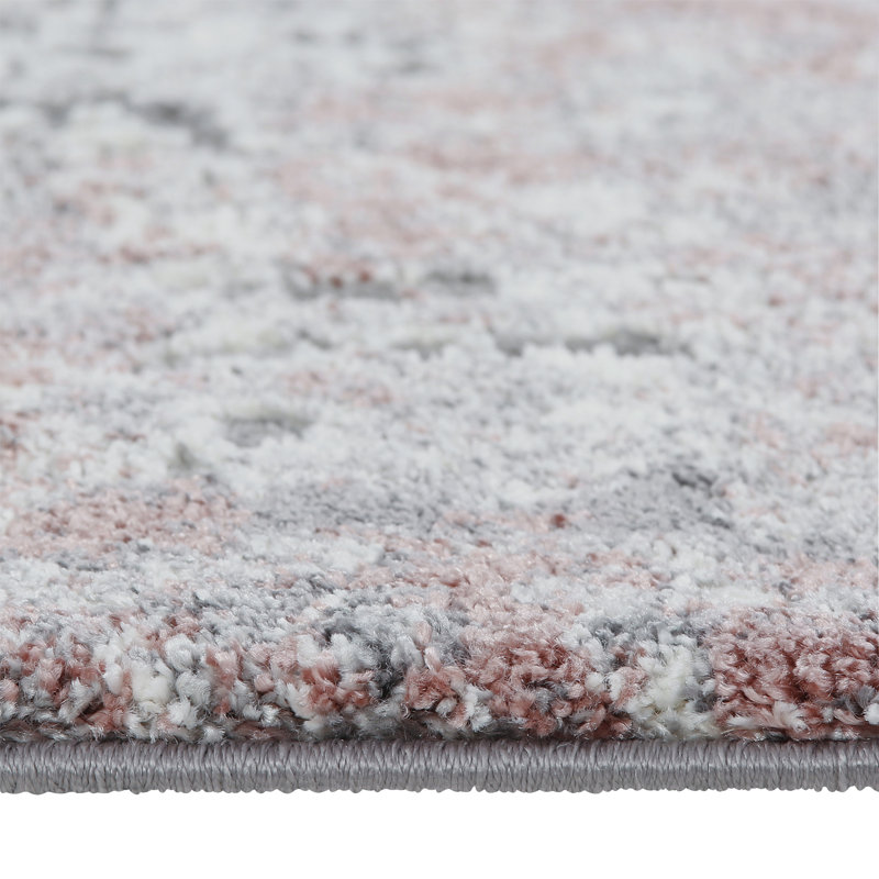Dekker Damask Shag Area Rug, Rectangular 65 x 130cm