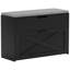 Banc à chaussures avec tiroir rabattable, banc d'entrée à coussin relevable, noir-1603445552