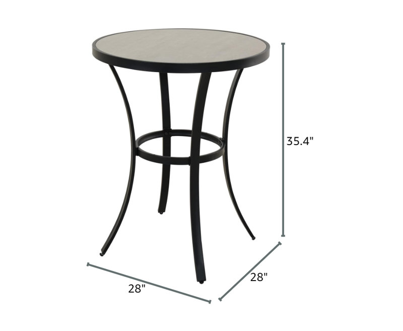  Table d'extérieur Olilawn L 35,4 x l 28 po