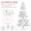 Arbre de Noël artificiel de 6 pi de hauteur, arbre de Noël non éclairé avec 1000 pointes de branches, ouverture automatique, base en acier, décoration des Fêtes pour bureau personnel, blanc