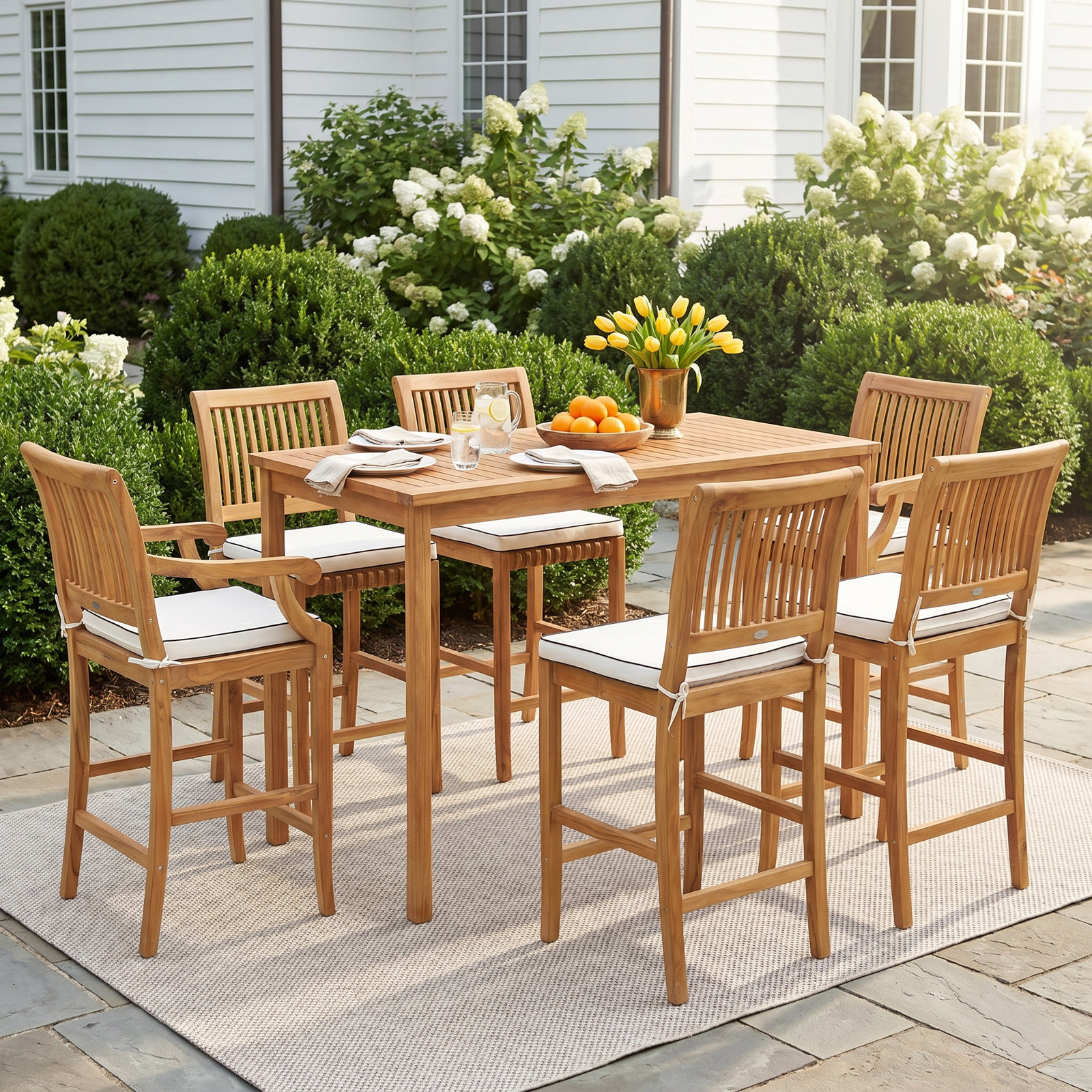 63" Teak Patio Bistro Set