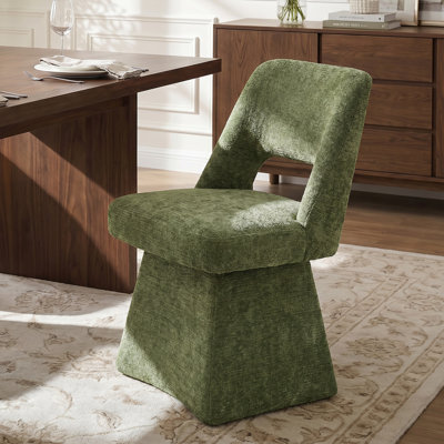 Chaise pivotante en chenille moderne, dossier ouvert - Conception rotative à 360 ° pour la salle à manger