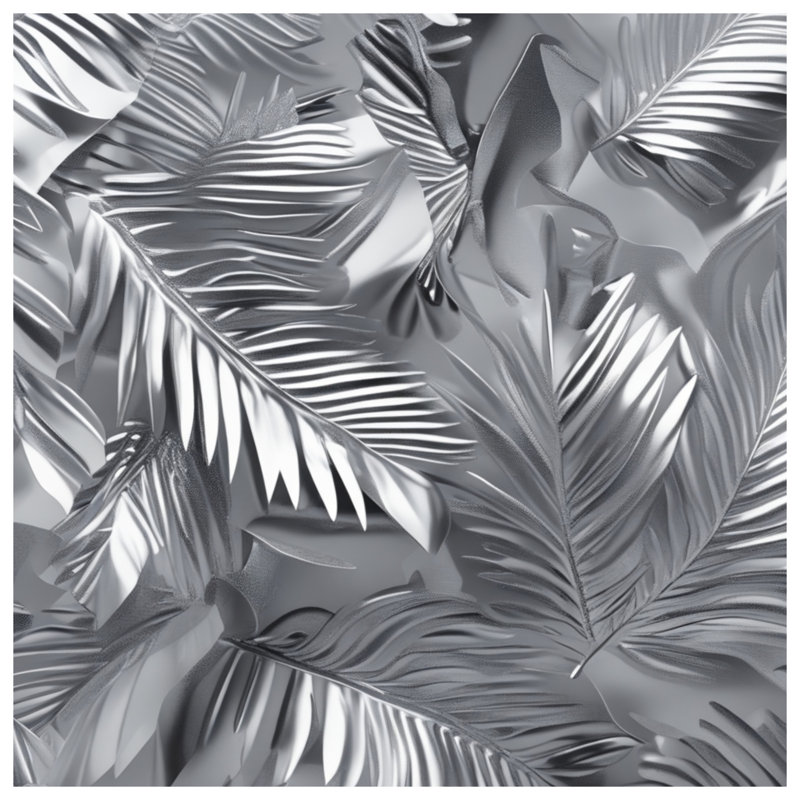 Couvertures en feuilles de palmier argentées, L 60 po x H 80 po