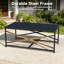 Ensemble de meubles de patio en osier 4 pièces, canapé 3 places, 2 chaises, table basse et coussin bleu-1905869642