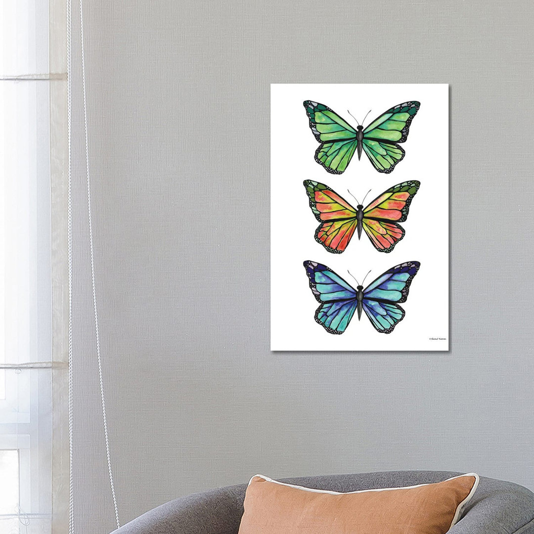 Stacked Wonderful Butterflies von Rachel Nieman - Galerie- Giclée auf Leinwand