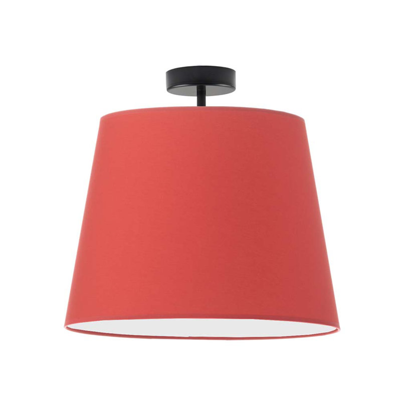 Deima Semi Flush Mount, Black, Red