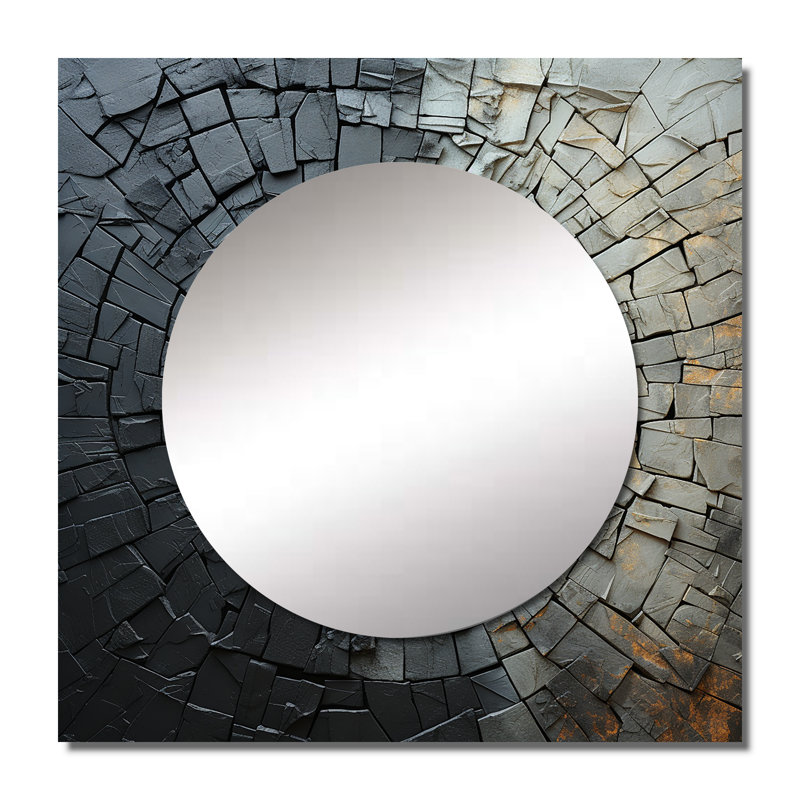 Maaz - Miroir mural en pierre Spiritual, 23 po x 23 po