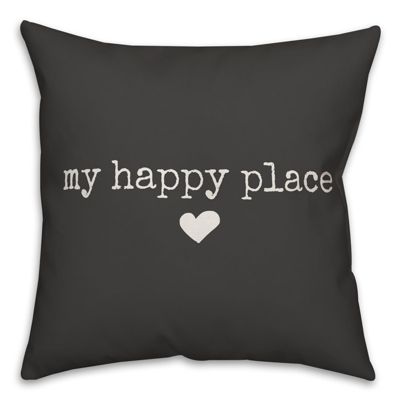 Outdoor Throw Pillow, Black/White, 16" x 16"