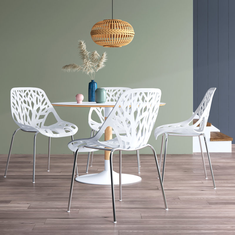 Wiltz 18.1'' H Stacking Side Chair, White