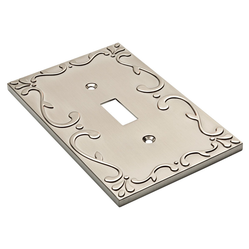 Plaque murale d'interrupteur à bascule Classic Lace, Nickel brossé