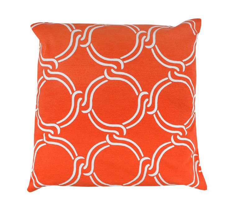 Coussin 100% coton Trinity, Orange