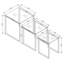 Halycon Glass Top Sled Nesting Tables