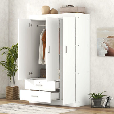 Armoire 3 portes avec 2 tiroirs
