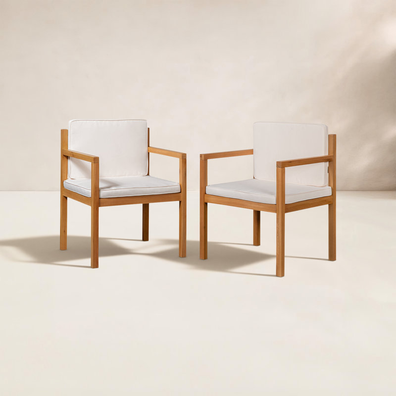 Callen Eucalyptus Patio Armchair with Cushion