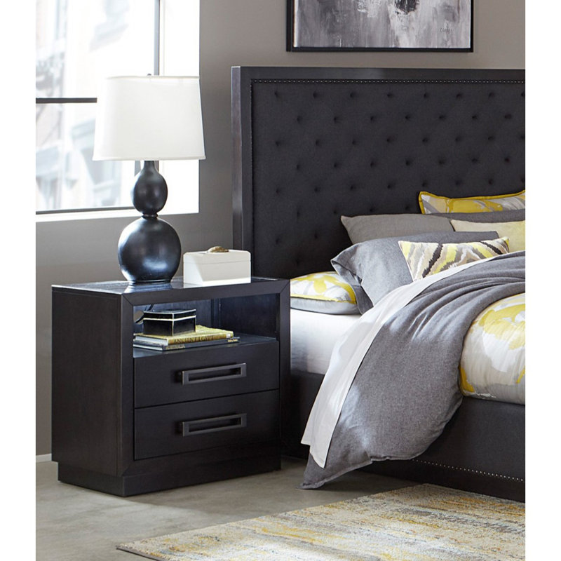 Broadnax 28'' W Wood Nightstand