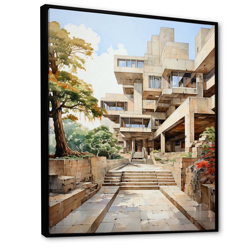 "Zurich", art mural sur toile Cityscapes, H 20 po x l 12 po x P 1 po, Cadre flottant noir