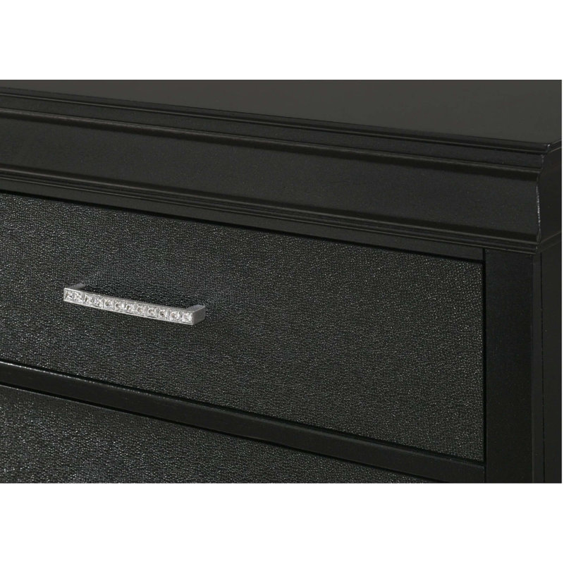 5-Drawer Tall Chest, Black