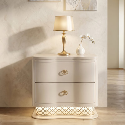 Flora 2 Drawer Nightstand