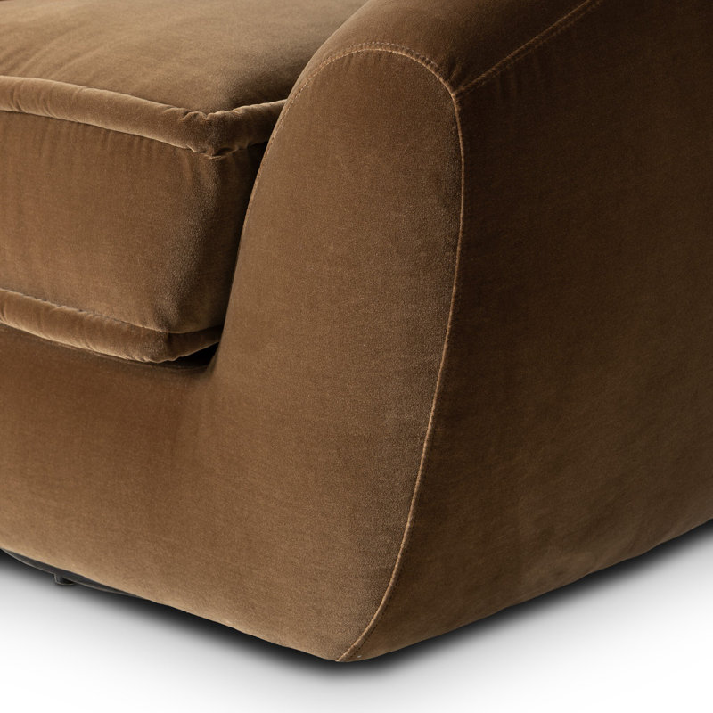 Fauteuil club pivotant Chantal, Surrey Ochre