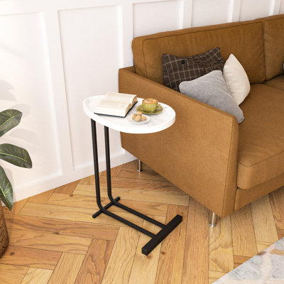 Table d'appoint Couch pour petits espaces - Facile à transporter en bout de 17,29 po de profondeur et pratique