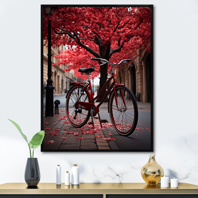 Kressler France Parisian Red Bicycle II, reproduction d'art sur toile