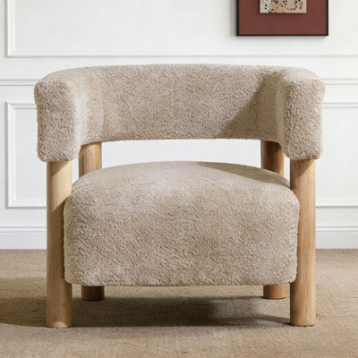 Boucle Upholstered Accent Arm Chair
