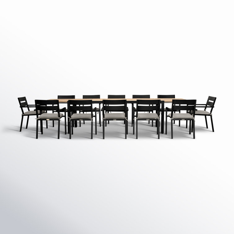 Eartha 134'' Rectangular 12 - Person Outdoor Dining Set
