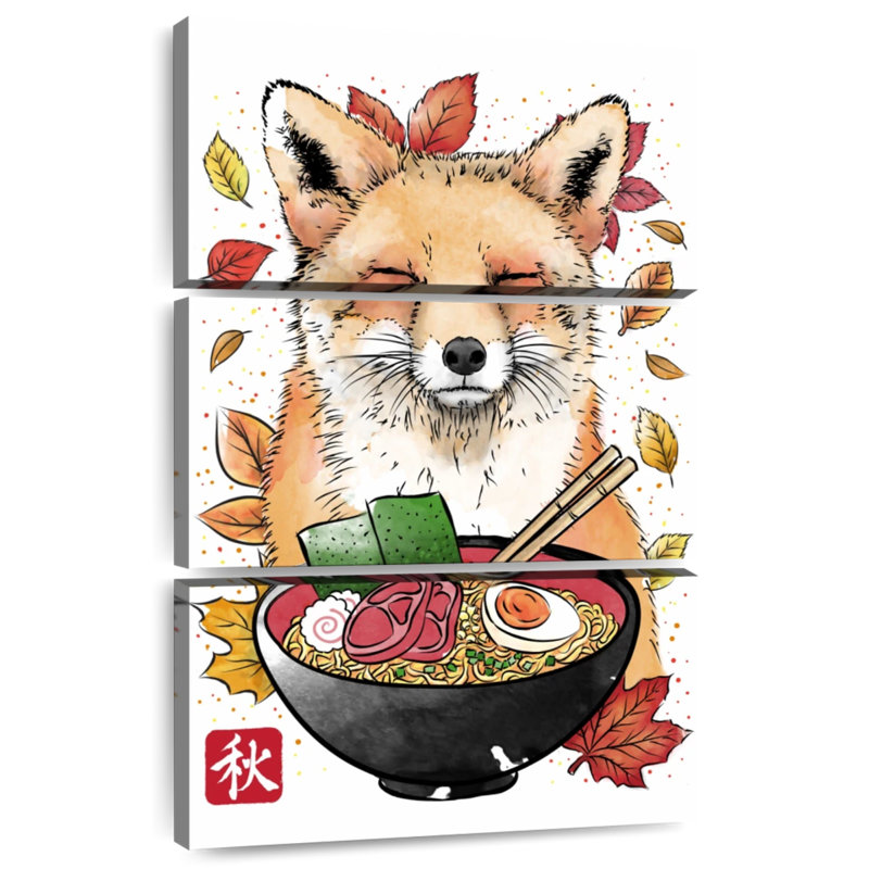 Brampt, feuilles de renard et ramen, H 38 po x l 24 po