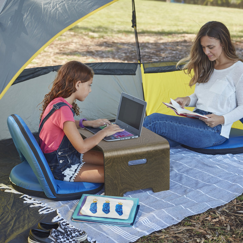 ECR4Kids Bentwood Lap Desk with Handles, Activity Table, Gray Wash