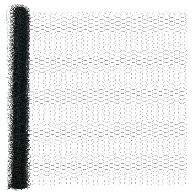 Vidaxl Hexagon Fence Steel, Green, 150cm H x 1000cm W