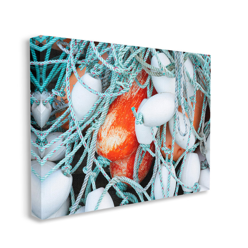 «Fishing Lines & Bobbers Wrarap Canvas» par Richard Wong sur toile, H 36 po x l 48 po
